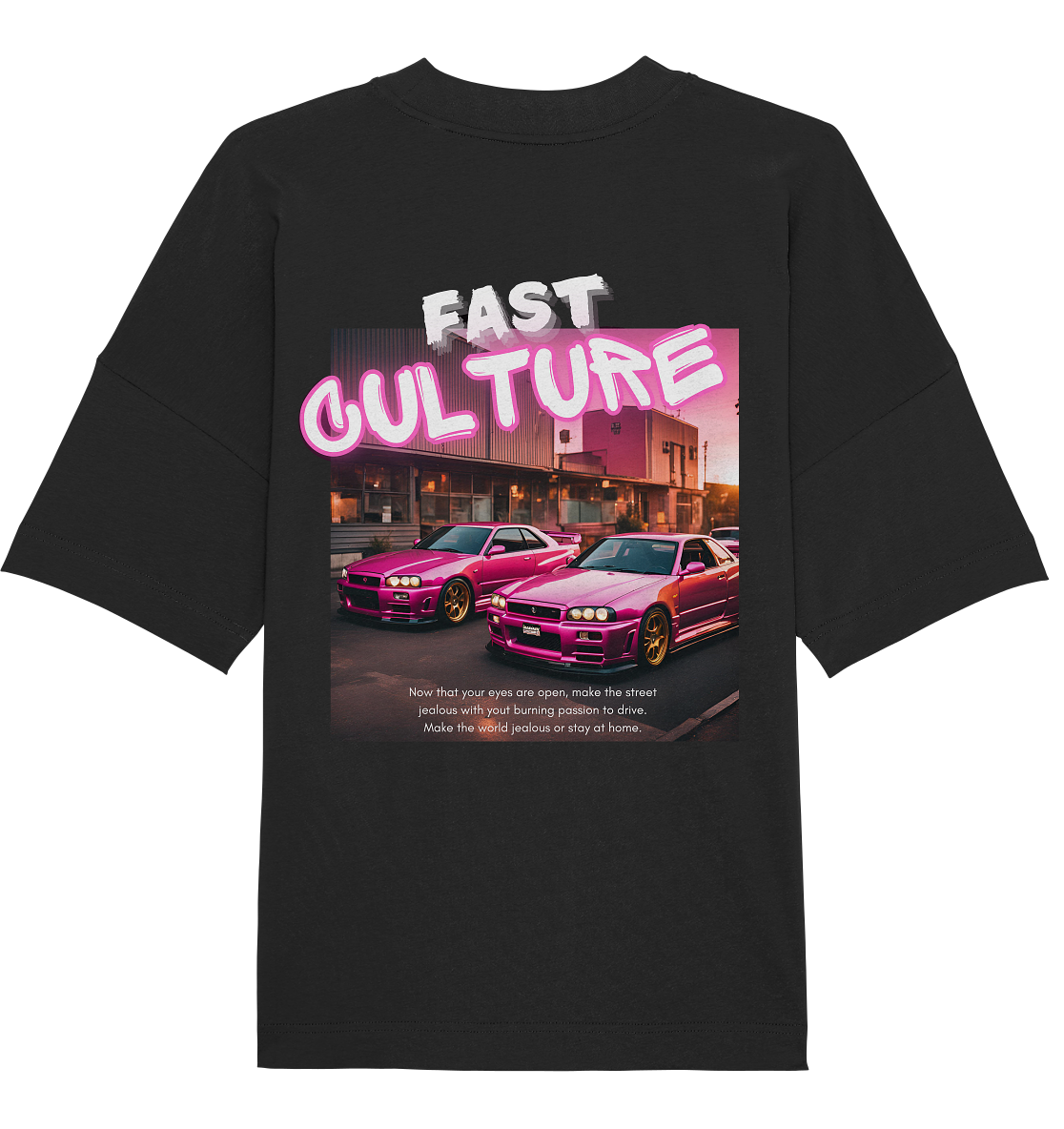 Fast Culture Sky Pink - Organic Oversize Shirt