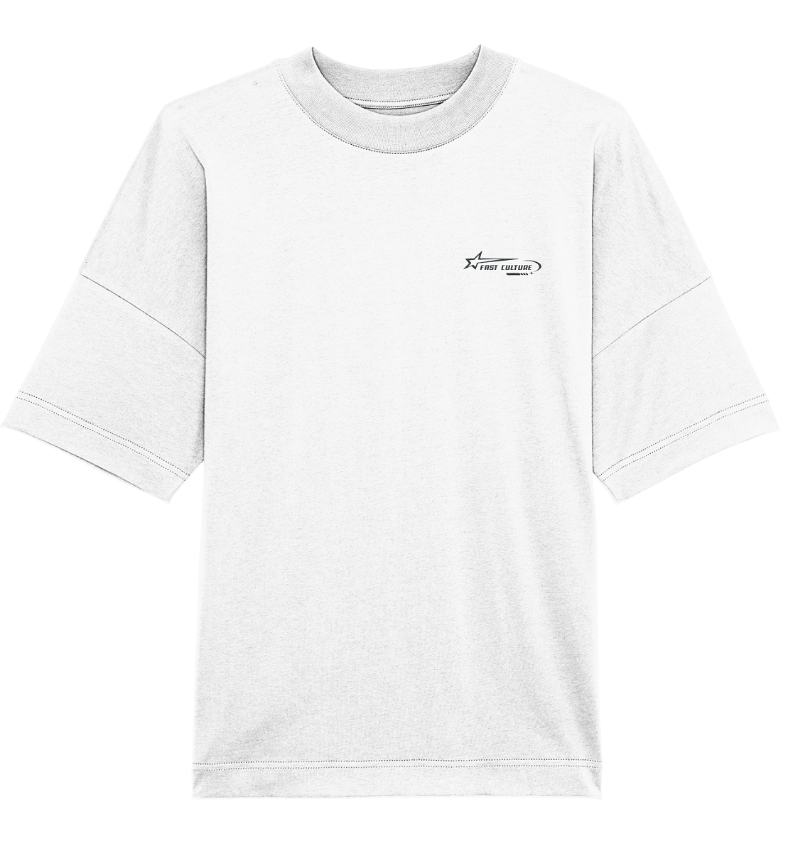 FAST CULTURE SIGN BLANCO - Organic Oversize Shirt (Stick)
