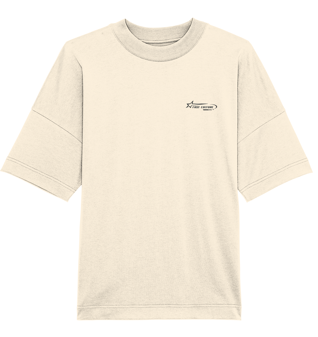 FAST CULTURE SIGN BLANCO - Organic Oversize Shirt (Stick)