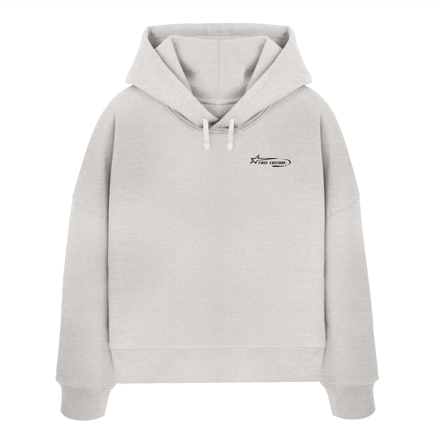FAST CULTURE BLANCO - Womens Organic Boxcut Hoodie