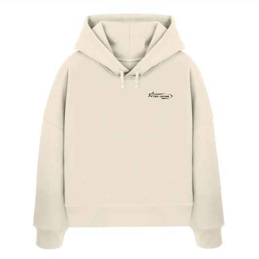 FAST CULTURE BLANCO - Womens Organic Boxcut Hoodie